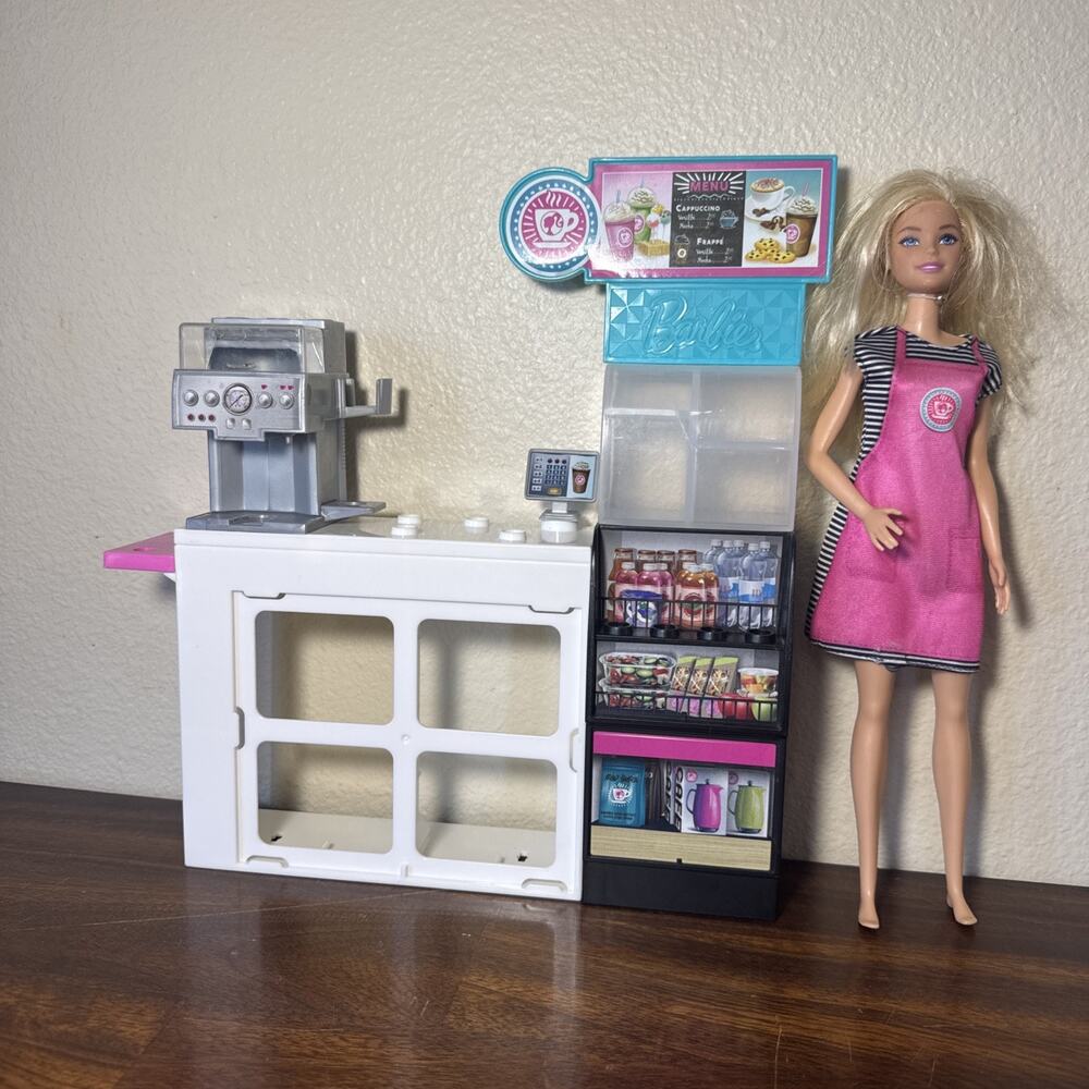Barbie You Can Be Anything Coffee Shop Playset Replacement Pieces Doll & Counter